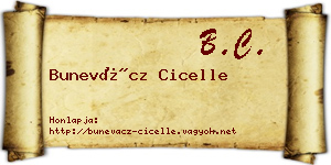 Bunevácz Cicelle névjegykártya